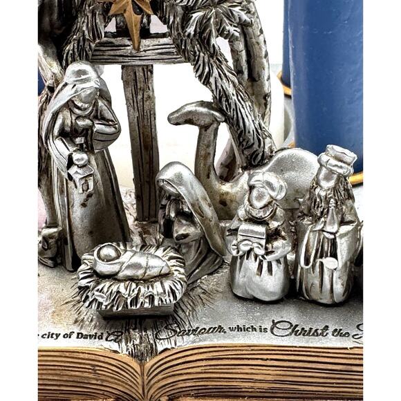 Dicksons Christmas Nativity Advent Book Figurine Candle Holder Resin Wreath READ - Picture 6 of 16